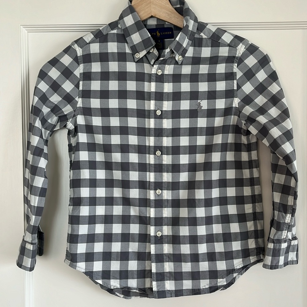 Boys Ralph Lauren buffalo plaid dress shirt